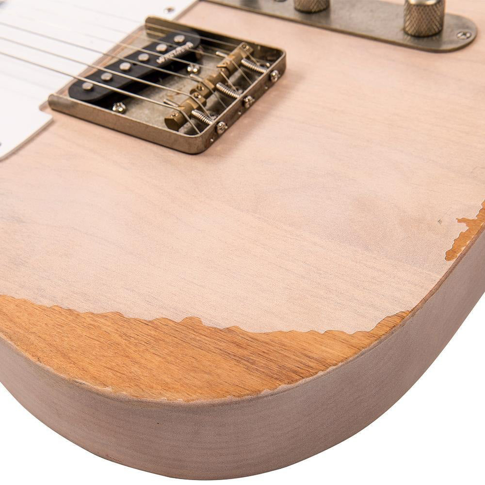 Vintage Guitars V62 ICON T-Style Electric Guitar - Distressed Ash Blonde