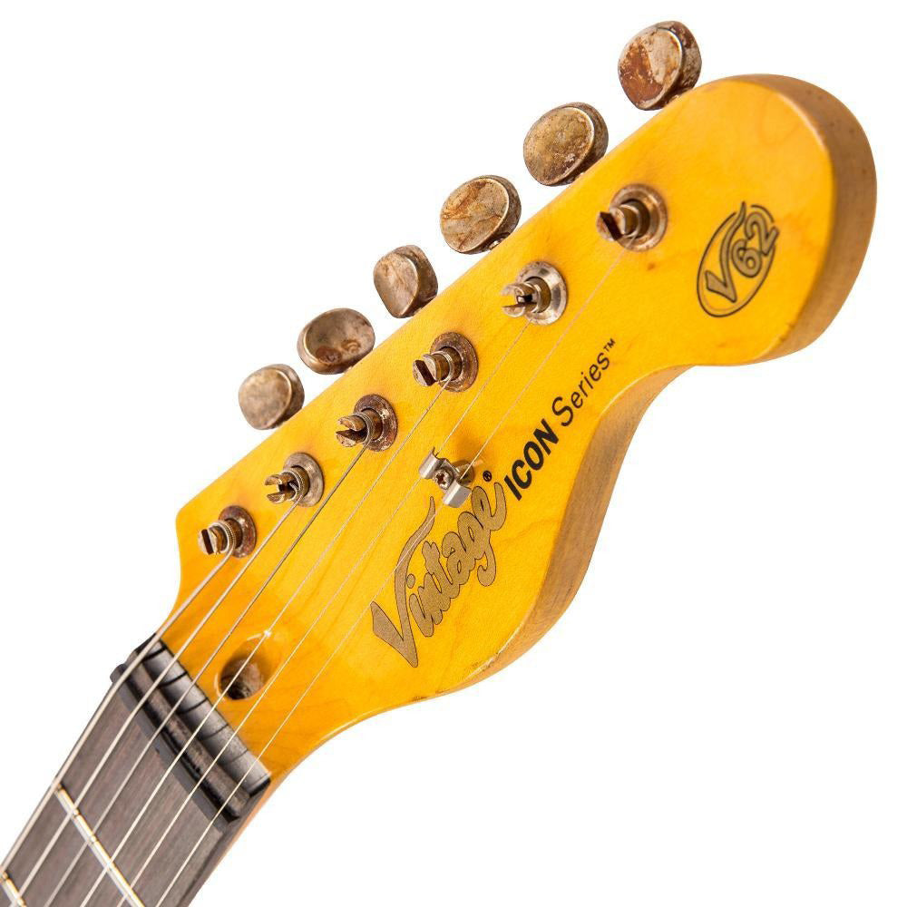 Vintage Guitars V62 ICON T-Style Electric Guitar - Distressed Ash Blonde