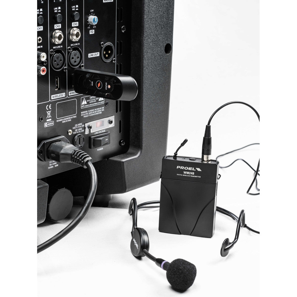 Proel U24B 2.4GHZ USB Wireless Bodypack Microphone System