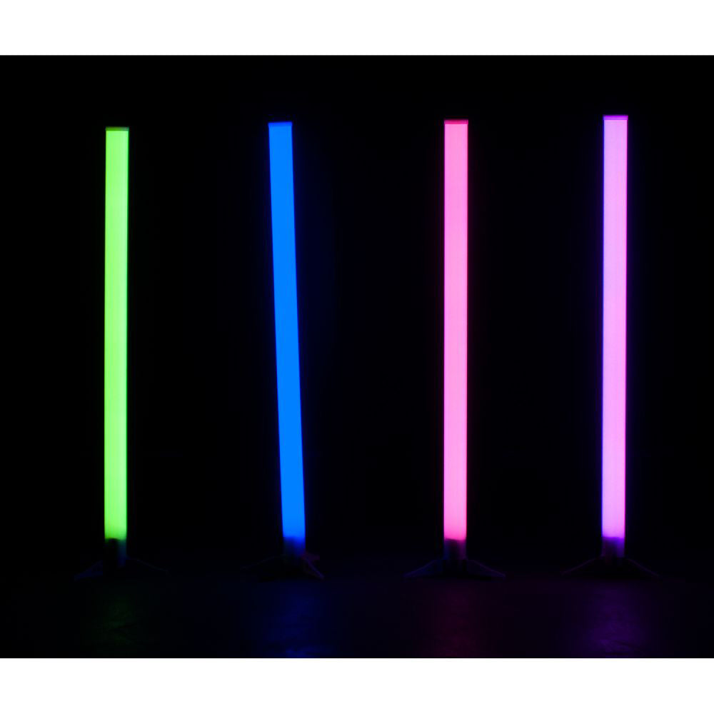 American DJ Eliminator Lighting LED BP Tubes 4 Pak - Rechargeable Battery Powered Color Changing LED Plastic Tubes w/ Tripod Feet
