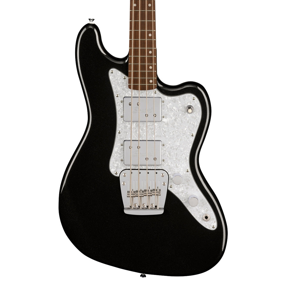 Fender Squier Paranormal Rascal Bass HH - Laurel Fingerboard - White Pearloid Pickguard - Metallic Black