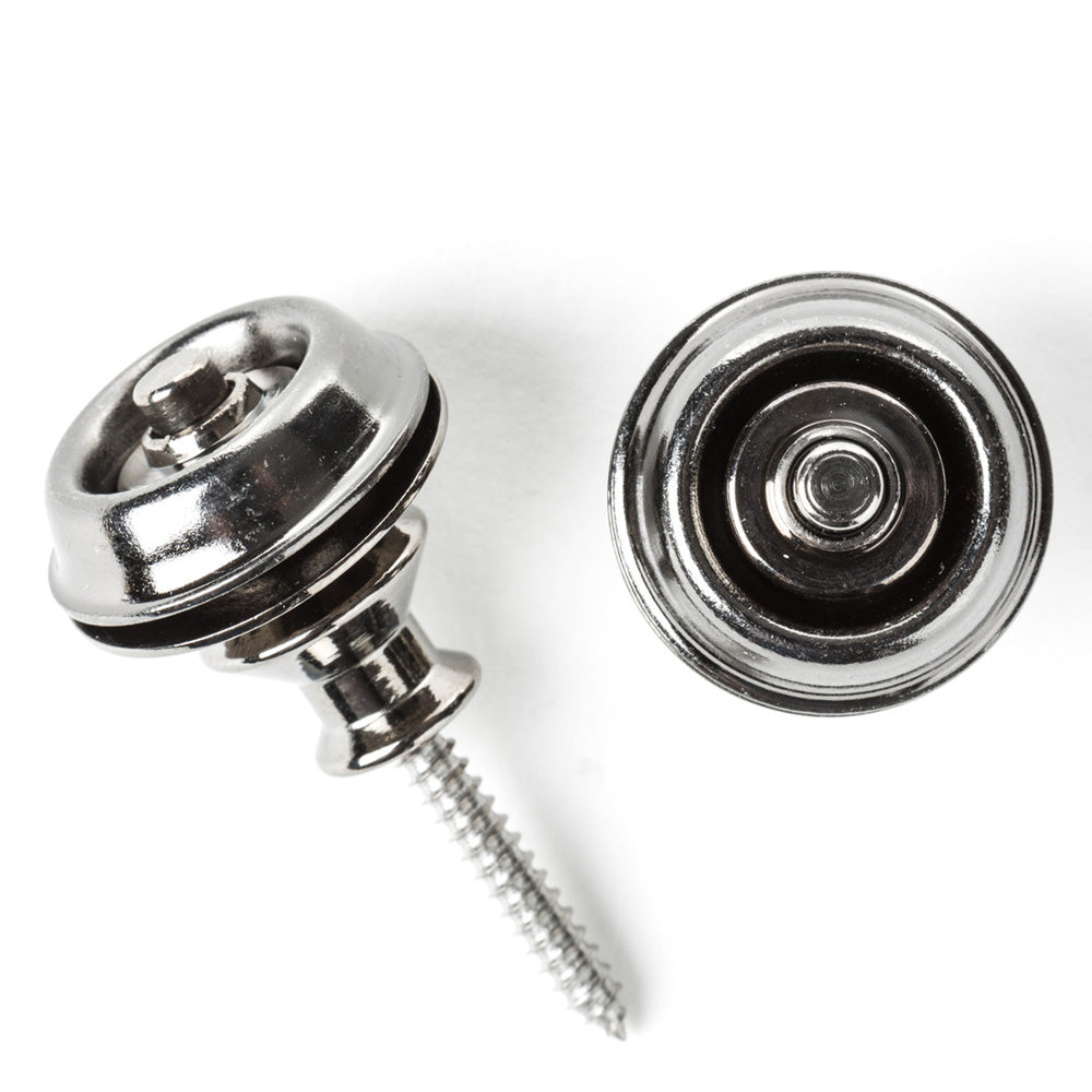 Dunlop SLS1036BN Straplok Strap Retainers Dual Design - Pair - Black Nickel - Bananas at Large®