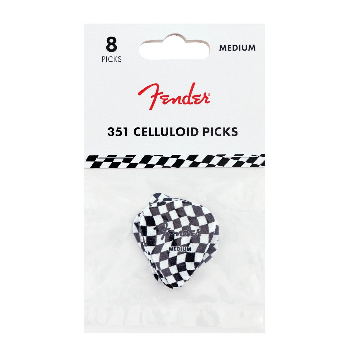 Fender Wavy Checkerboard 351 Celluloid Picks - (8)