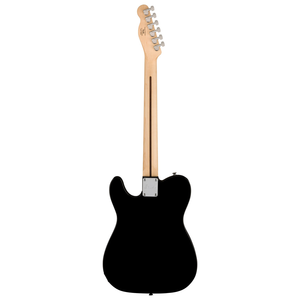 Squier Sonic Telecaster Electric Guitar - Black w/ Maple Fingerboard & White Pickguard