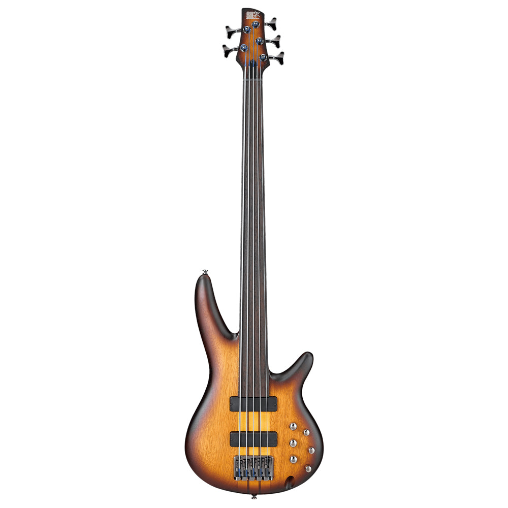 Ibanez Bass Workshop SRF705 SR Portamento 5-String Fretless Bass - Brown Burst Flat