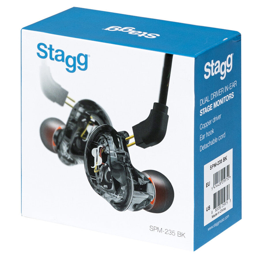 Stagg SPM-235 Sound-isolating In-Ear Monitors - Black - Bananas at Large®