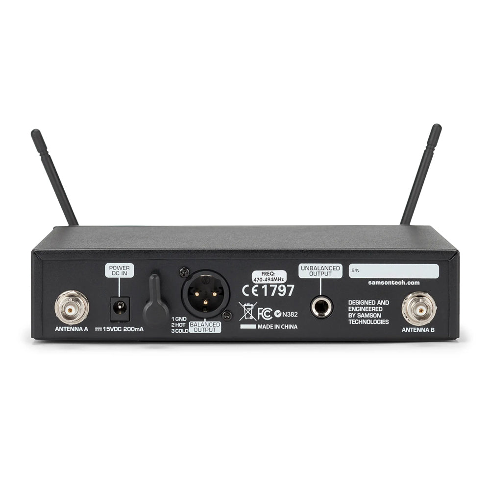 Samson AirLine 99 Wireless Fitness Headset System with Qe Fitness Mic (AH9-Qe/CR99) - K Band
