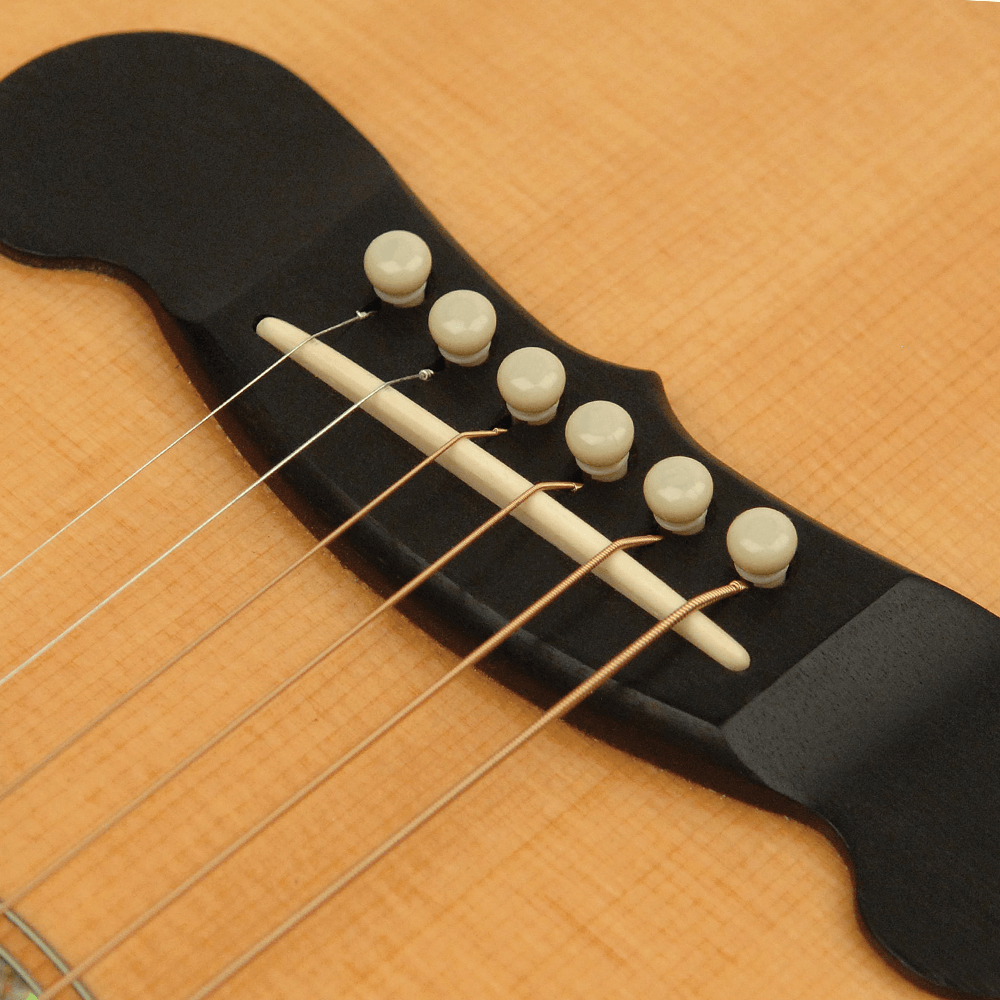 D'Addario PWPS11 Molded Bridge Pins w/ End Pin - Set of 7 - Ivory - Bananas at Large®