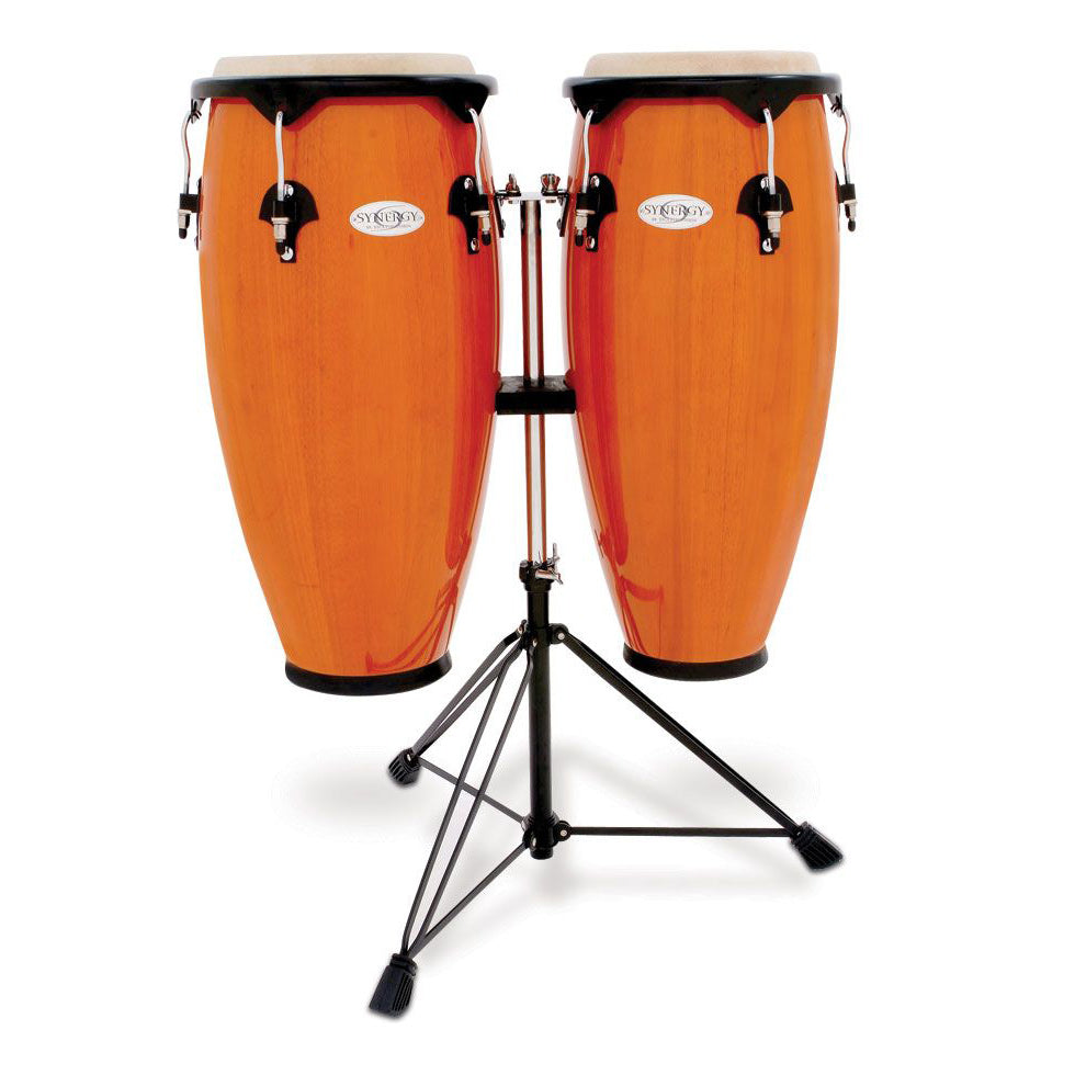 Toca Percussion Synergy Series Wood Conga Set with Stand - Amber