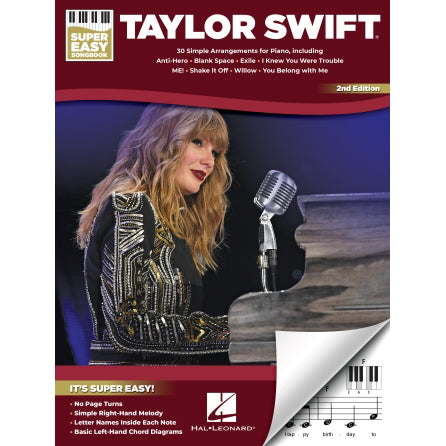 Hal Leonard -  HL01192568 - Taylor Swift – Super Easy Songbook – 2nd Edition