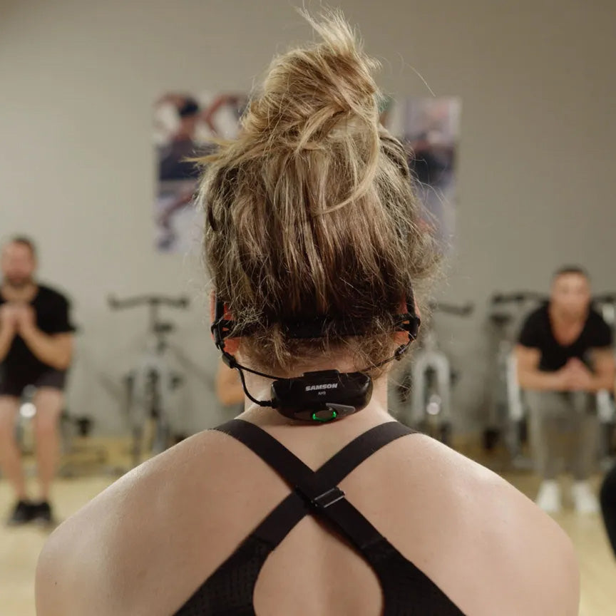 Samson AirLine 99 Wireless Fitness Headset System with Qe Fitness Mic (AH9-Qe/CR99) - K Band