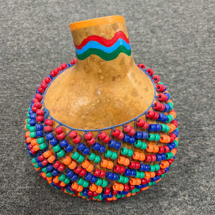 Handmade Beaded Gourd Shekere Rhythm Instrument - Small (Pre-Owned)