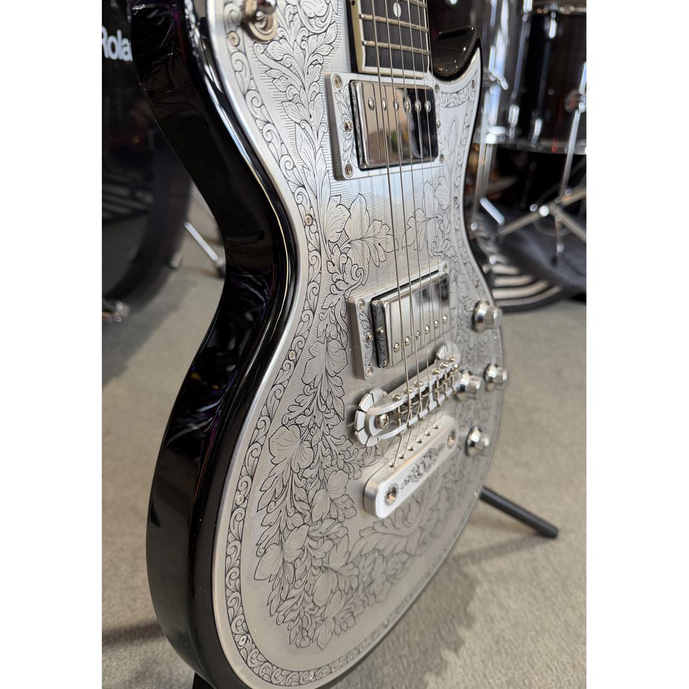 Zemaitis Custom 22 Engraved Metal Front Electric Guitar w/ Case - Black Back (Pre-Owned)