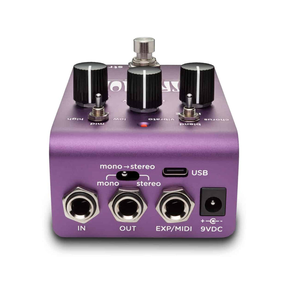 guitar pedal mono in stereo out Strymon UltraViolet Vintage Vibe Chorus & Vibrato Pedal – Bananas At Large  Inc.® Musical Instruments & Pro Audio