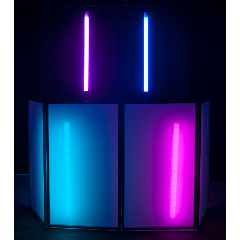 American DJ Eliminator Lighting LED BP Tubes 4 Pak - Rechargeable Battery Powered Color Changing LED Plastic Tubes w/ Tripod Feet