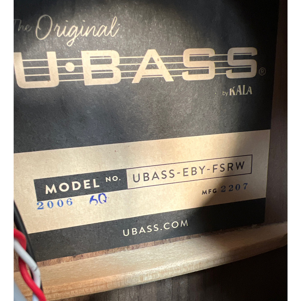 Kala Ubass EBY-FSRW Striped Ebony Acoustic-Electric U-BASS w/ Gig Bag (Pre-Owned)
