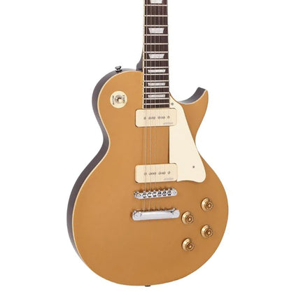 Vintage Guitars V100 ReIssued Single-Cutaway Electric Guitar - Gold Top
