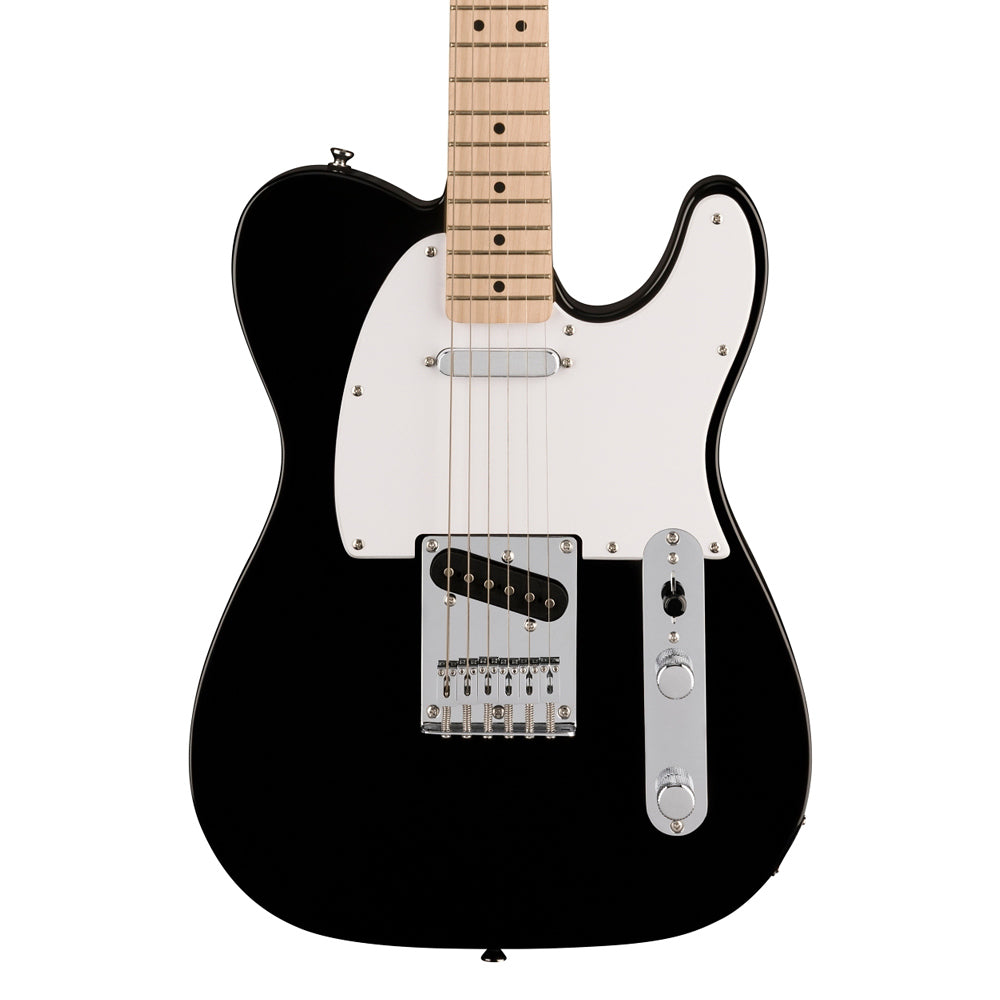 Squier Sonic Telecaster - Black with Maple Fingerboard &White Pickguard