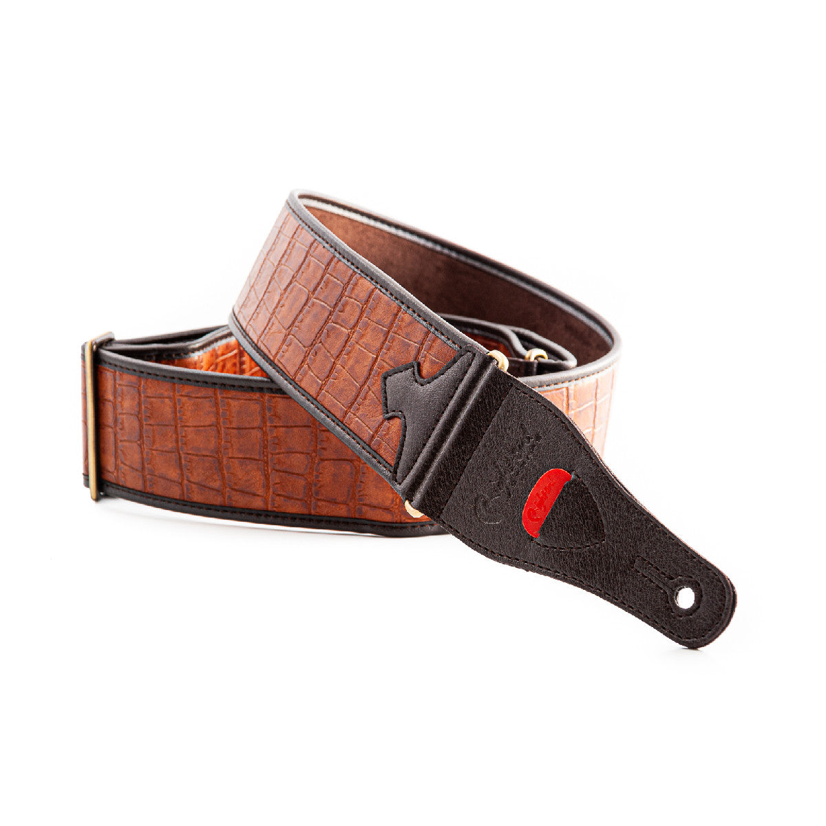 RightOn! Straps Alligator Guitar Strap - Light Brown
