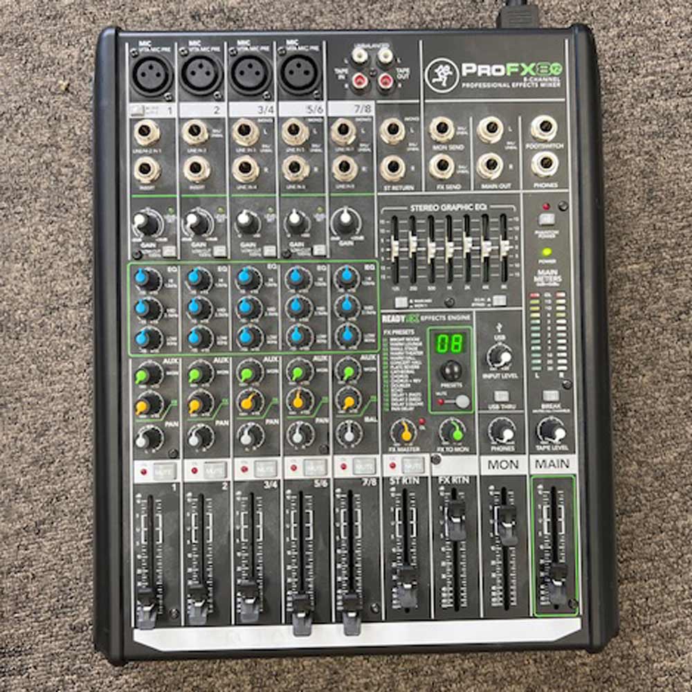 Mackie ProFX8v2 8-Channel Effects Mixer and USB Audio Interface (Pre-Owned)