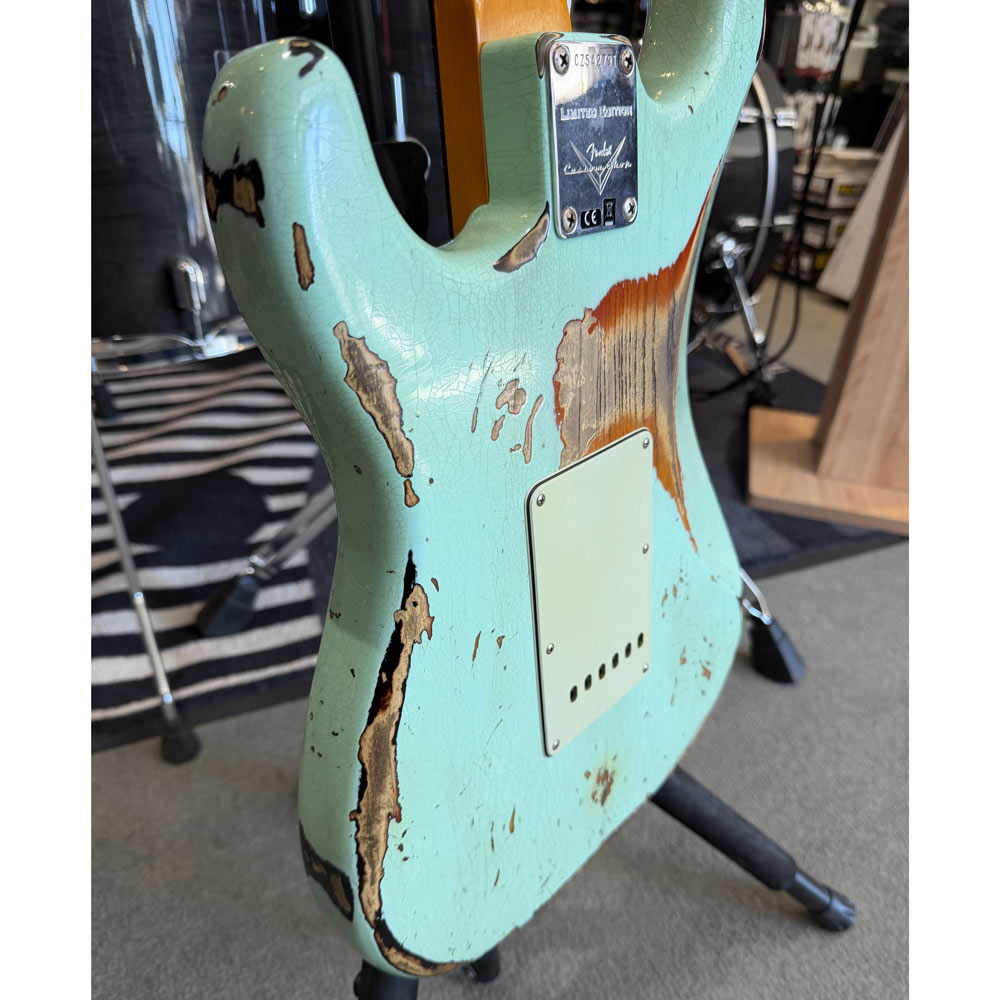 Fender Custom Shop Limited Edition '62 Strat Heavy Relic Surf Green over 3TS w/ Case (Pre-Owned)