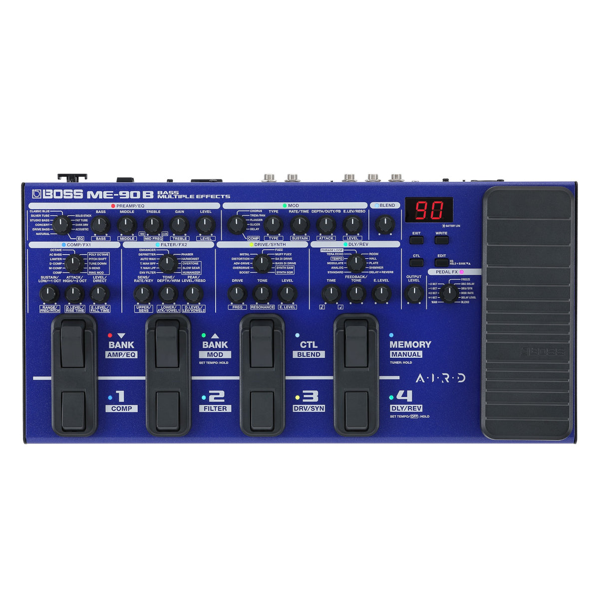 boss bass pedals effects Boss ME-90B Bass Multi-Effects Pedal