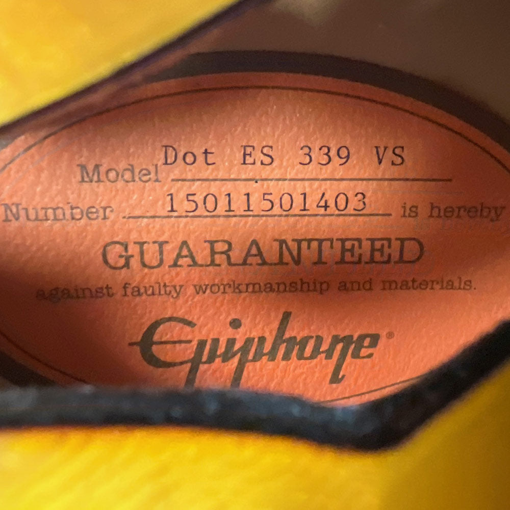 Epiphone ES-339 Dot Semi-Hollow Body Electric Guitar w/ Case - Vintage Sunburst (Pre-Owned)