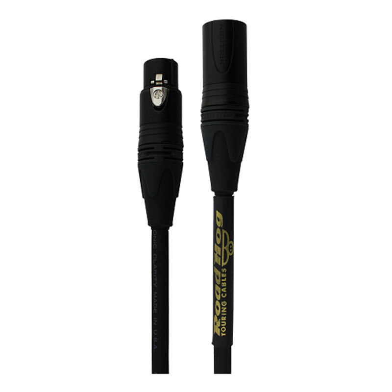 RoadHog Microphone Cable with Neutrik XLR Connectors - Black - 10 ft. - Bananas at Large®