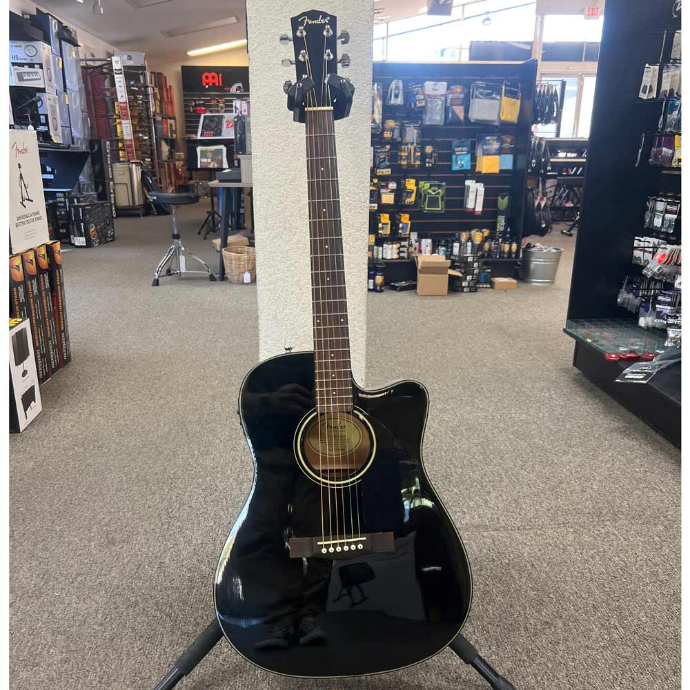 Fender CD-140SCE Acoustic-Electric Guitar - Black (Pre-Owned)