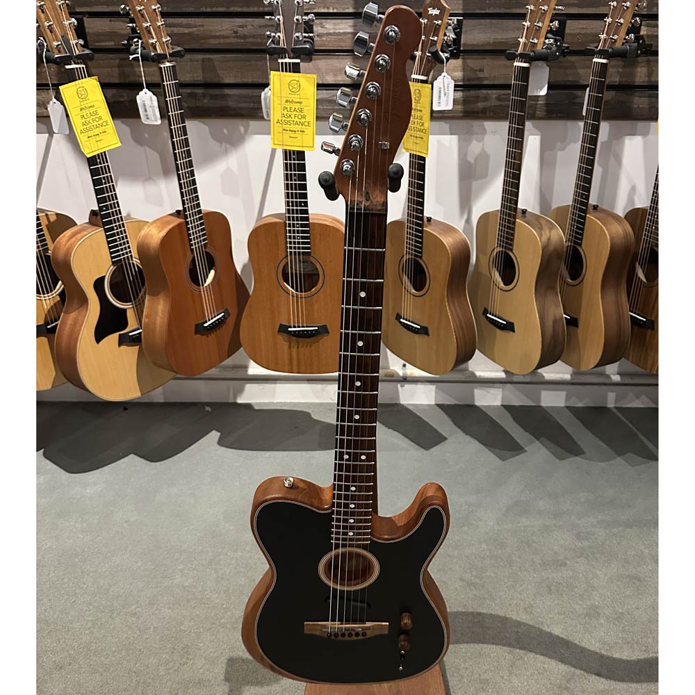 Fender Acoustasonic Player Telecaster Acoustic-Electric Guitar w/ Bag - Brushed Black (Pre-Owned)