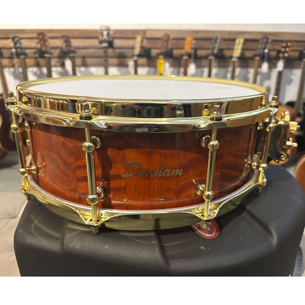 Durham Custom 14x4 Redwood Stave Snare Drum w/ SKB Case