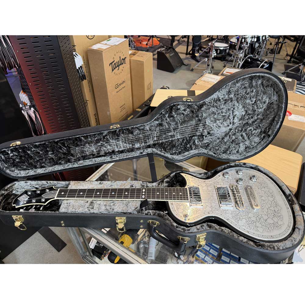 Zemaitis Custom 22 Engraved Metal Front Electric Guitar w/ Case - Black Back (Pre-Owned)