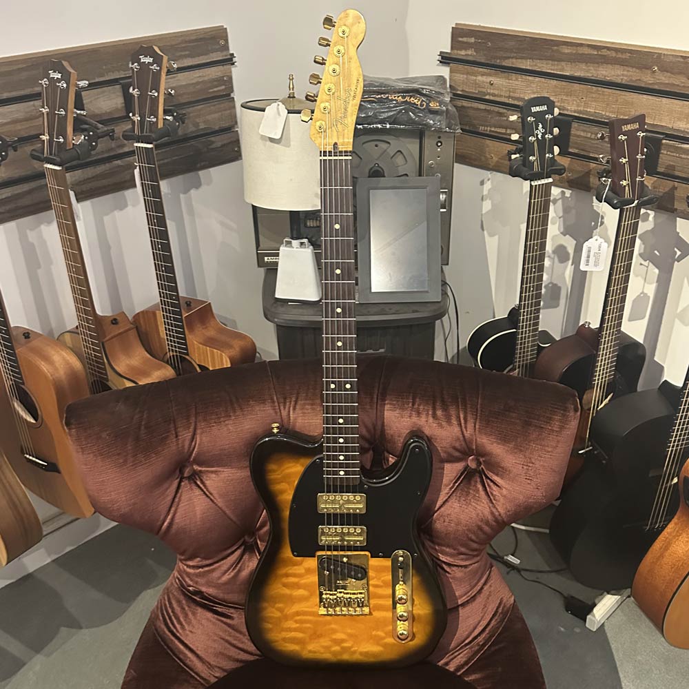 Custom T-Style Electric Guitar w/ Gold Foil Pickups - Fishman VT Piezo Bridge - Gig Bag (Pre-Owned)
