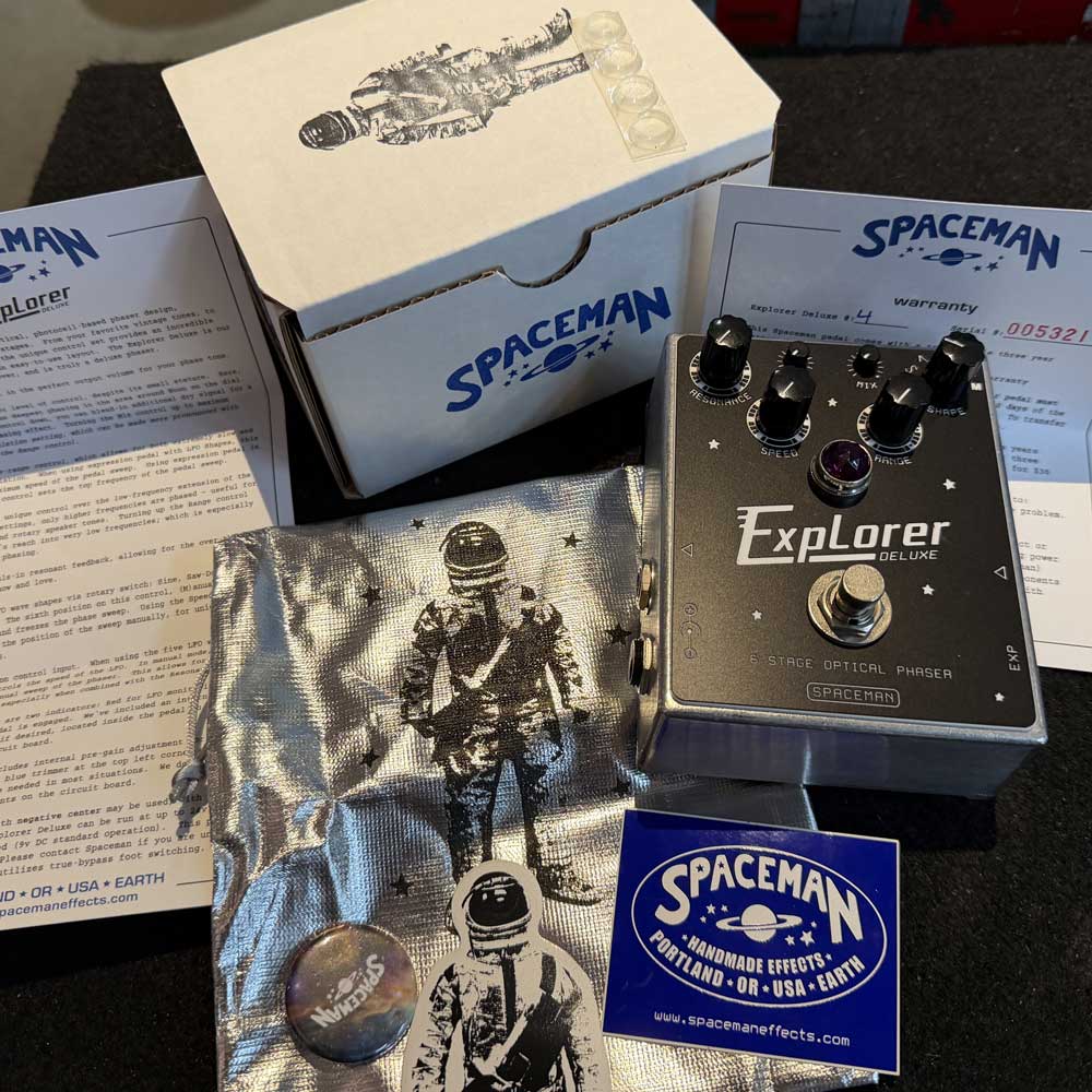 spaceman pedals Spaceman Effects Explorer Deluxe 6 Stage Optical Phaser Pedal (Pre-Own – Bananas At Large Inc.® Musical Instruments & Pro Audio