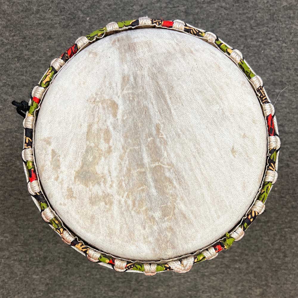 Authentic African 10.5 in. Goatskin Djembe Drum Handmade in Guinea (Pre-Owned)