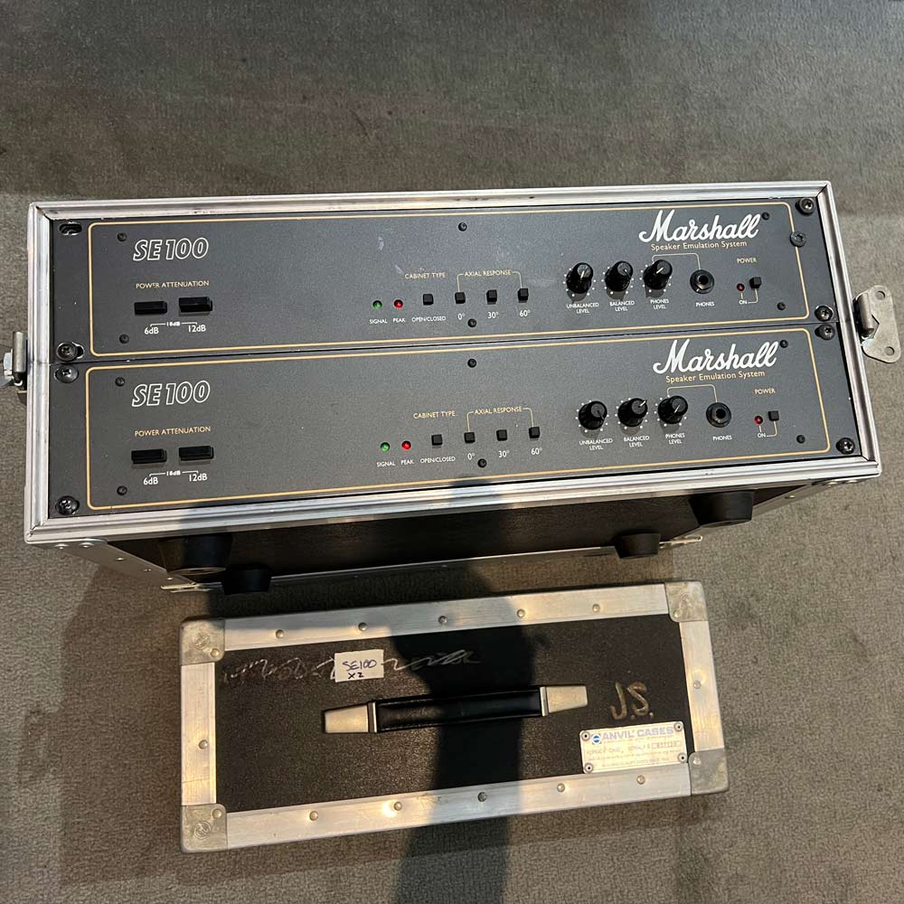 Marshall SE100 Speaker Emulation System PAIR in Rack Case (Pre-Owned) (Joe Satriani Personal Collection)