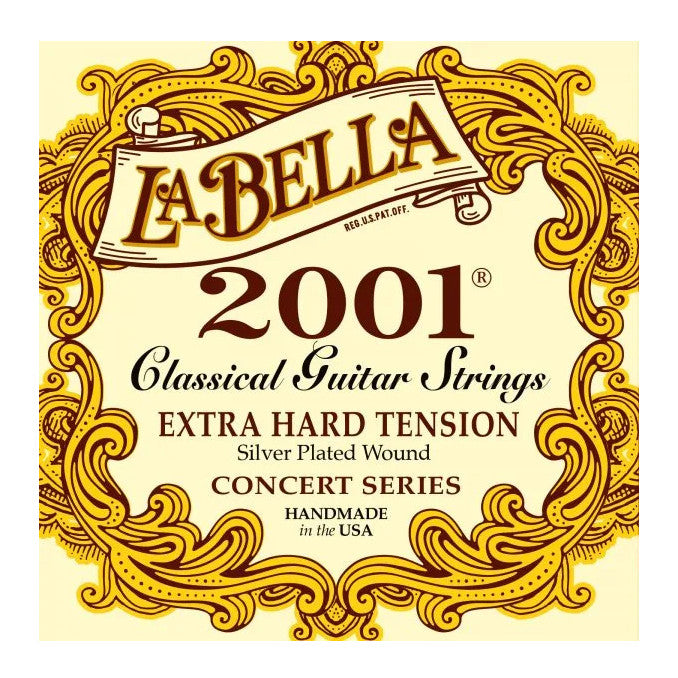 La Bella 2001 Classical Nylon Guitar Strings - Extra Hard Tension - Bananas at Large®