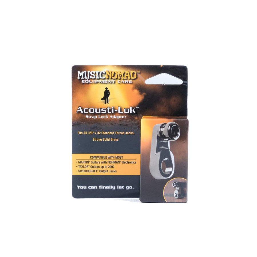 MusicNomad Acousti-Lok Strap Lock Adapter for Standard Output Jacks - Bananas at Large®