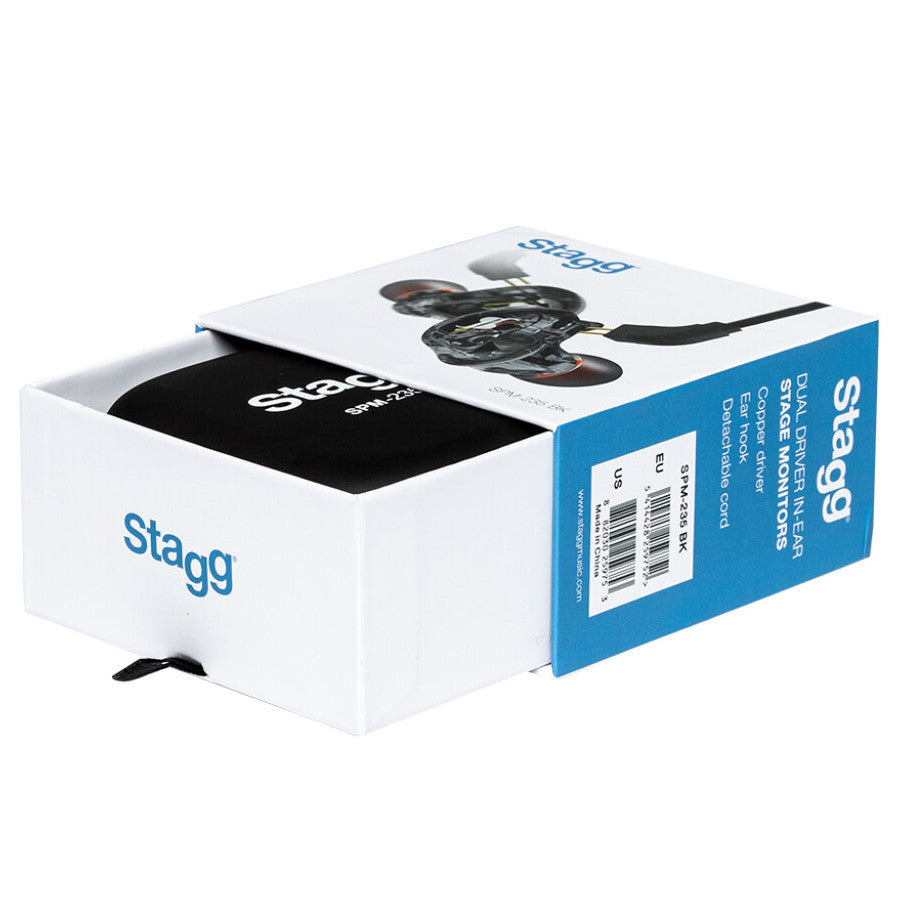 Stagg SPM-235 Sound-isolating In-Ear Monitors - Black - Bananas at Large®