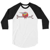 Bananas at Large® 3/4 Sleeve Raglan Shirt, Retro Logo - Unisex