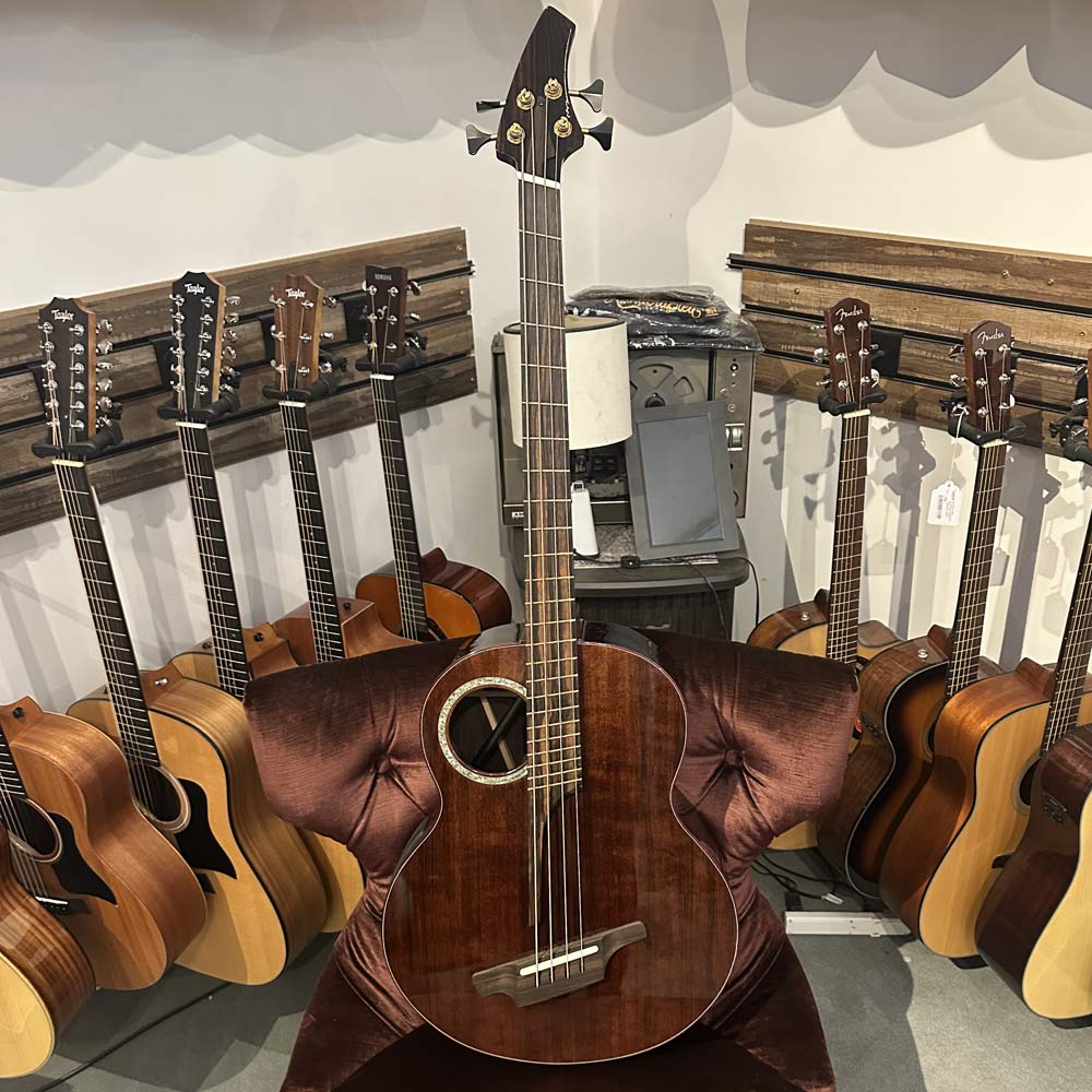 KR Guitars Custom Acoustic-Electric Bass w/ Case (Pre-Owned)