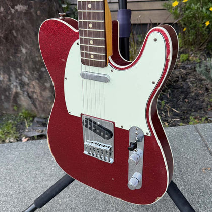 Fender Custom Shop 2016 62 Telecaster Electric Guitar w/ Case - Red Sparkle (Joe Satriani Private Collection) (Pre-Owned)