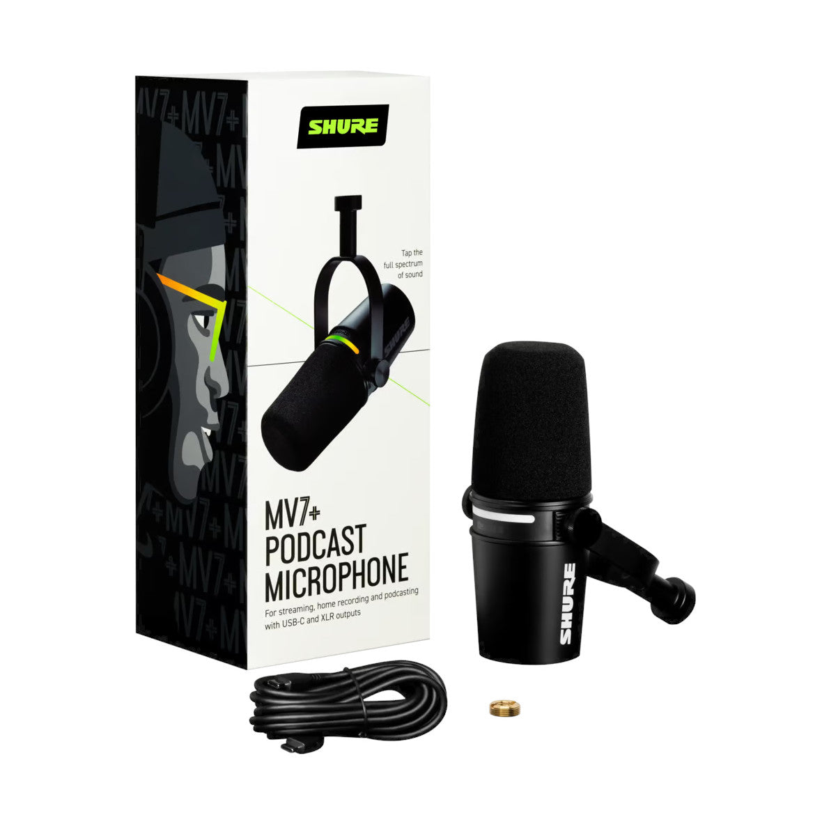 Shure MV7+-K Podcast Microphone