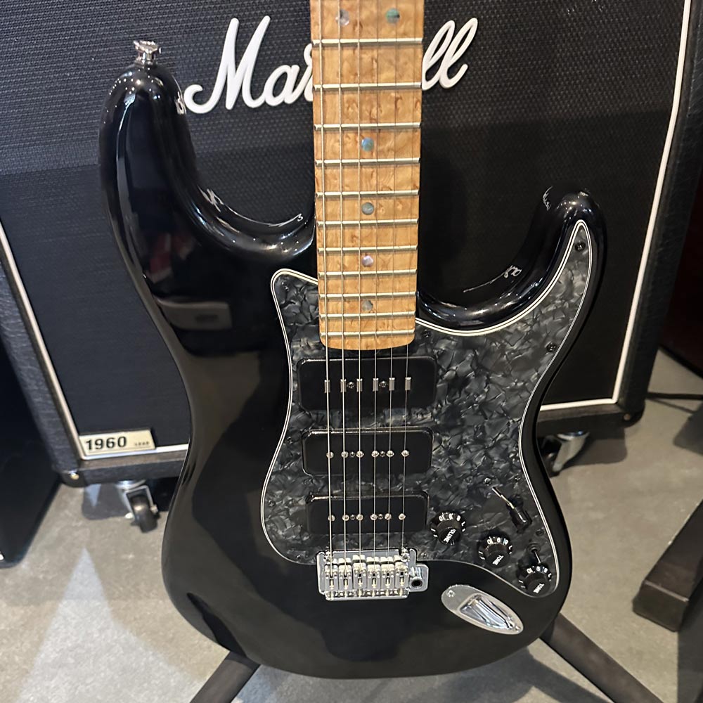 Custom S-Style Electric Guitar w/ P-90s - Piezo Bridge - Birds Eye Maple Neck - Hard Case (Pre-Owned)