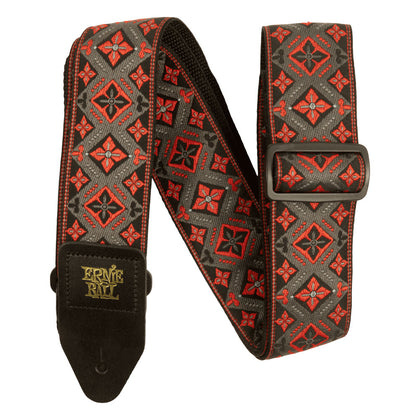 Ernie Ball P05346 Jacquard Design Polypro 2 in. Guitar Strap - Red King