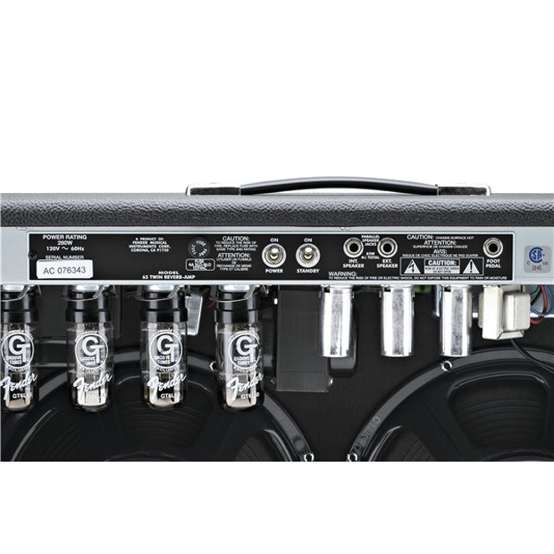 Fender ’65 Twin Reverb 85 Watt Guitar Comb Amp - Black and Silver