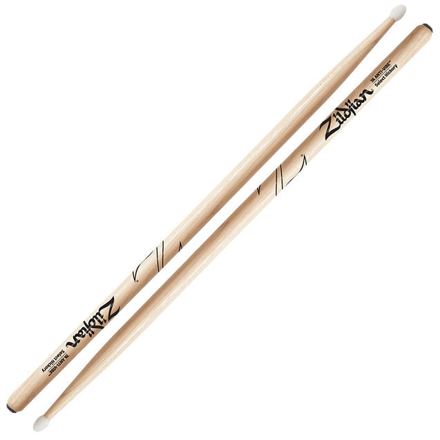 Zildjian 7A Anti-Vibe Drumsticks - Oval Nylon Tip