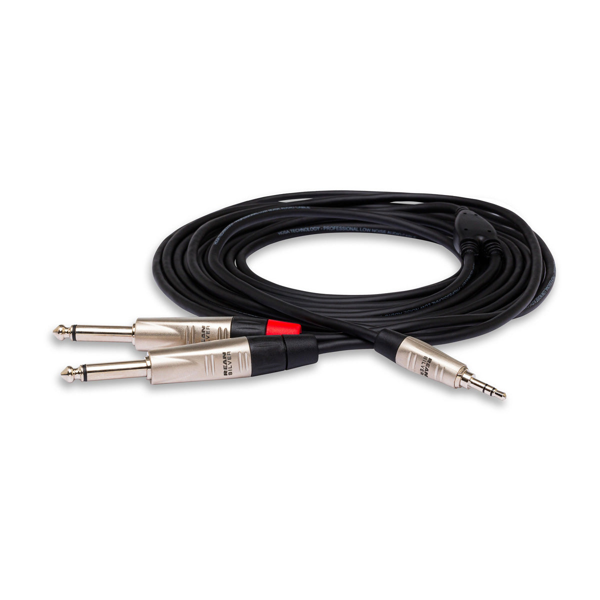 Hosa HMP-003Y Pro Stereo Breakout REAN 3.5mm TRS to Dual 1/4in TS - 3ft - Bananas at Large®