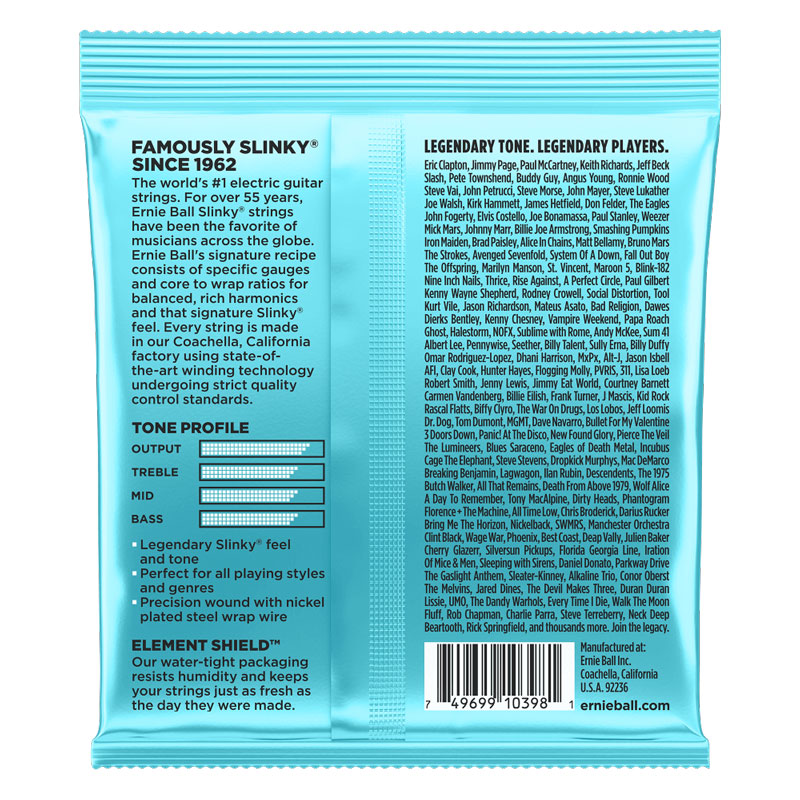 Ernie Ball Mighty Slinky Nickel Wound Electric Guitar Strings, 8.5-40 - Bananas at Large®
