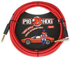 Pig Hog PCH10CAR Vintage Series Straight to Angle Instrument Cable - Candy Apple Red - 10 ft.